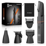 MAXGROOM Manscape Body Hair Trimmer for Men, Waterproof Pubic & Groin Trimmer for Men with LED Display, Electric Razor Men, USB Rechargeable & Travel Pouch (Black)