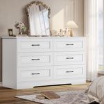 Hasuit 6 Drawers Double Dresser, Wo