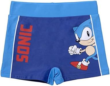 Costume da Bagno Boxer di Sonic per Bambino - Blu - 12 Anni - Tessuto ad Asciugatura Rapida - Costume con Cintura Elastica - Stampa di Sonic - Prodotto Originale Ideato in Spagna