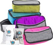 Bago Packing Cubes for Suitcases & Travel Bags - 8Pcs Luggage & Suitcase Organizer Bags Set - Compression Packing Cubes for Travel Organizer - 5 Cubes Plus 3 Sealed ZipBags (BlackBluePurpleGreenPink)