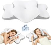 Cervical Neck Pillow for Sleeping | Ergonomic Pillow for Sleep Apnea, Neck Pain, and Snoring Relief | Contour Memory Foam with Ergonomic Support, White, Large
