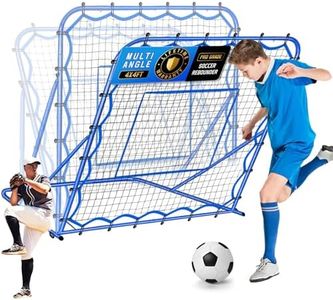 Winthai 3.7x3.7FT Soccer Rebounder Net, Quick-Switch Angle Soccer Training for Control, Passing Practice, Easy Setup Rebounder Gifts & Equipment for Kids,Teens & Adults