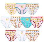 Pokemon Girls' 100% Combed Cotton Underwear with Pikachu, Evee, Squirtle, Jigglypuff and More in Sizes 4, 6 and 8, 10-Pack, 4