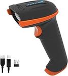 Tera 2D QR Barcode Scanner Wireless USB Wired 1D 2D Handheld Cordless Bar Code Reader for Digital/Printed Barcodes Works with Windows Mac Linux, D5100,Orange