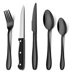 Herogo 30 Piece Cutlery Set with Steak Knives, Stainless Steel Flatware Service for 6, Tableware Silverware Set with Fork Knife Spoon for Home Restaurant, Mirror Polished & Dishwasher Safe