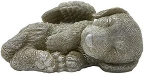 Garden & Home Decor – Dog Memorial Gifts - Hand Painted 16cm Sleeping Angel Dog Statue - Dog Garden Ornaments with Intricate Detail - Frost and Fade Resistant Dog Ornaments Pet Bereavement Gifts