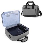 Luxja Projector Case, Projector Bag with Protective Laptop Sleeve, Projector Carrying Case with Accessories Pockets (Compatible with Most Major Projectors), Gray