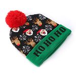 Mchochy Unisex LED Light-up Ugly Christmas Hat Beanies Knitted Xmas Party Cap with 6 Colorful Lights, Winter Snow Hat Sweater Holiday Hat Party Beanie Cap for Boys Girls (Xmas)