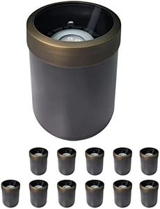 COLOER In-Ground Well Lights Large Size, LED Outdoor Low Voltage Pathway Light, IP65 Waterproof Sidewalk Lighting,Led Outside Lights for Yard, 12-Pack Without Bulb(302B)