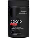 Sports Research CoQ10 (100mg) Enhanced w/Coconut Oil & Bioperine (Black Pepper) for Better Absorption | Vegan Certified, Non-GMO Verified (120 Veggie Softgels)