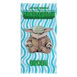 CnA Stores Star Wars The Mandalorian Baby Yoda Grogu Bath Beach Towel 100% Cotton , Size 140cm x 70cm, Blue, Green