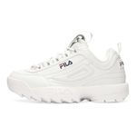 Fila Men's Disruptor II Sneakers, White/Navy/Red, 10 M US