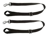 Paris Tack Adjustable Pair of Nylon Replacement Straps for Slow Feed Hay Bags (Black)