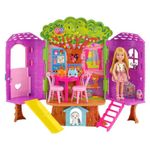Barbie Chelsea Doll and Treehouse Playset with Pet Puppy, Dollhouse Includes Furniture and Slide, 10+ Accessories