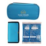 Outer Woods Insulin Cooling Travel Pouch for Diabetics with Two Ice Gel Packs - Sky Blue | Ice Pack for Insulin | Insulin Cooler Bag for Travel | Keep Insulin Safe and Cool for 6 to 8 Hours