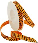 Morex Ribbon Tiger Grosgrain Ribbon, 5/8-Inch by 20-Yard, Orange