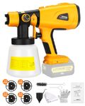 Cordless Paint Sprayer for Dewalt 20v 60v Battery,200W HVLP Paint Sprayer Gun with Brushless Motor for Cabinets Cars Walls Furniture House Painting (Tool Only)