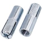 SKIR'CO (20 pcs) Knurled Drop in Anchors M8 x 30 mm, Expansion Bolt Sleeve, Wall Dowels, Concrete Anchor