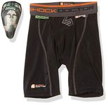 Shock Doctor 235 Adult Compression Short Hard Cup, Large, Black