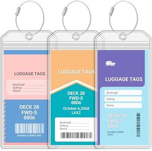 Teskyer Luggage Tags for Ship Route esstials, 3 Packs Luggage Tag Holder, Clear Luggage Tags for All Journey Lines in 2023&2024