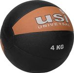 USI Universal 787PVH Rubber 4Kg Medicine Ball High Bounce, Textured Finish, Strong Core, Better Balance, Made Rubber with Textured Surface, High Bounce,