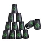 [Upgrade] Quick Stacks Cups 12 PC of Sports Stacking Cups Speed Training Game Shipping from US (Black)