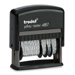 Trodat Printy 4817 Dial-A-Phrase Date Stamp – Self-Inking, 12 Consecutive Years, Black Ink