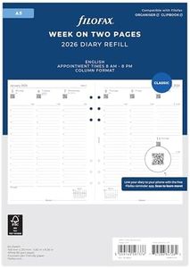 Filofax A5 Week on two pages column format English 2026 diary 26-68521