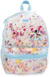 Packed Party Celebrate Every Day Clear Backpack; Women and Girls Small Fashion Shoulder Book Bag; Great for Ladies at School, Work, Travel, and the Beach (Clear)