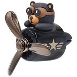 Bear Pilot Retro Airplane Car Air Freshener Personalised Air Outlet Vent Accessories (Dark)