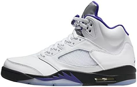 Jordan mens Sneaker, White/Dark Powder Blue/Black, 9.5