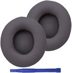 Adhiper Ear Pads Cushions for Beats by Dr. Dre Solo 2 Solo3 Wireless On-Ear Headphones, Ear Cushions with Soft Memory Foam, Protein Leather (Asphalt Gray)