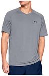 Under Armour Men's Tech 2.0 V-Neck Short-Sleeve T-Shirt, Steel (035)/Black, X-Large Tall