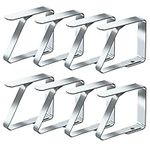 Blooven Tablecloth Clips 8 Pack Stainless Steel Table Cover Clamps Table Cloth Holders (4cm x 8 Pack)