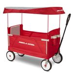 Radio Flyer 3-In-1 EZ Folding, Outdoor Collapsible Wagon for Kids & Cargo, Red