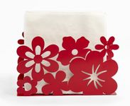 Mango Steam Tabletop Napkin/Tissue & Letter Holder for Home, Kitchen, Restaurants (Flower/Aloha, Red)