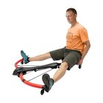 sjcdicnj Smart Compact Full Motion Rowing Machine, Adjust Length Abdominal Exercise Machine, Machine Body Workout Machine for Home, Companies, Gyms,330 LB Weight Capacity (Red)