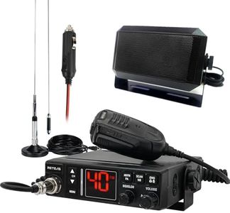 Retevis MB3A AM/FM CB Radio Kit with External Speaker, 40-Channel, Long Range Trucker Radio with Antenna, 12V/24V Cigarette Lighter, PA, Noise Limiter, Emergency Channels 9/19, Cooling System