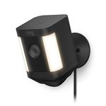 Ring Spotlight Cam Plus, Plug-in | Two-Way Talk, Colour Night Vision, and Security Siren (2022 release) - Black