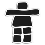 AK Wall Art Inukshuk Vinyl Sticker - Select Size