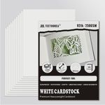 30 Sheets White Cardstock, 8.5 x 11 Card Stock, 92lb/250gsm Thick Cover Stock, Heavyweight Printer Paper for Invitations, Scrapbooking, Crafting, DIY Projects, Decoration and Drawing