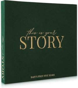 Baby Memory Book from Pregnancy to Age 5, Baby Book Keepsake & Milestone Journal for Boy or Girl, Gender Neutral Scrapbook Album with Stickers & Keepsake Box