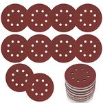 15 Pcs 125 mm Sanding Discs, 40 Grit Sandpaper, 8 Holes Hook and Loop Orbital Sander Sanding Pads Discs 125 mm/5 Inch for Random Orbital Sander