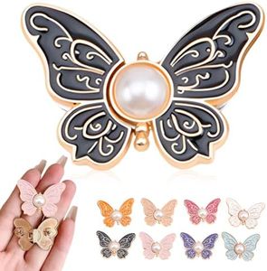 Butterfly Jean Buttons Pins, 2025 New Detachable Butterfly Jean Buttons Pant Waist Tightener for Loose Jeans, No Sew&Tools Instant Decorative Buckle Detachable Pants Tighteners