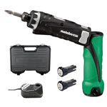 Metabo HPT Cordless Screwdriver Set, 3.6V, Electric Screwdriver Set with Case, 2 Lithium-Ion Batteries, Charger and Bit, 21 Clutch, Built-in LED Light, Two Speeds, DB3DL2