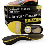 iMedic Orthotic Insoles for Men for Plantar Fasciitis Size L UK 9-10 (3 Pack) – Arch Support for Men – Shoe Inserts – Insoles for Plantar Fasciitis – Orthotic Support