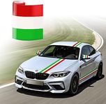 LANZMYAN 118’’x6’’ Italy Flag Color Vinyl Stripe Car Hood Decal Sticker for Grille Fender Hood Roof Side Skirt Body Trunk Exterior Decoration