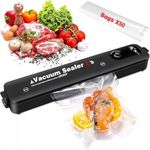 Vacuum Sealer, Automatic Food Vacuum Sealer With 50 Vacuum Sealer Pockets, Food Preservation to Preserve Dry to Use Compact Food Preservation Sealing Machine for Home & Kitchen (Sealer + Sealer Bags)