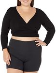 Capezio Women's Self Tie Wrap Top, Black, Small