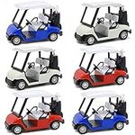6 Pack: Diecast Golf Carts Toy with